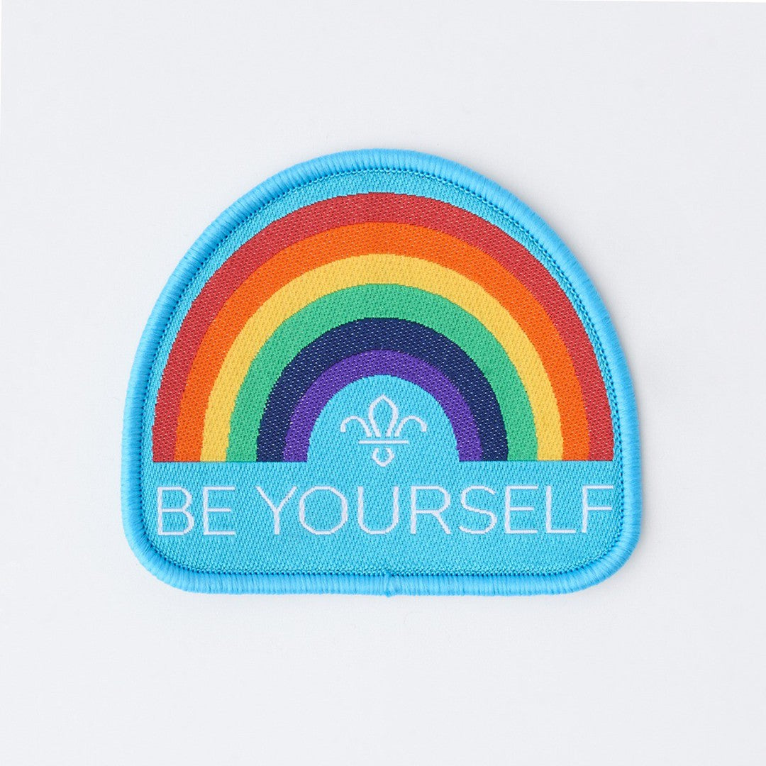 Scout Pride Be Yourself Rainbow Blanket Badge