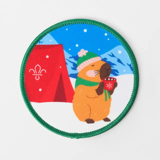 Capy Christmas Blanket Badge