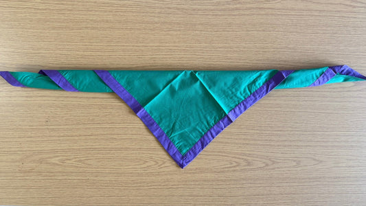 Green with Scout Purple Border Scarf/Necker
