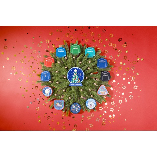 Squirrel Scouts Christmas Jumper Blanket Badge
