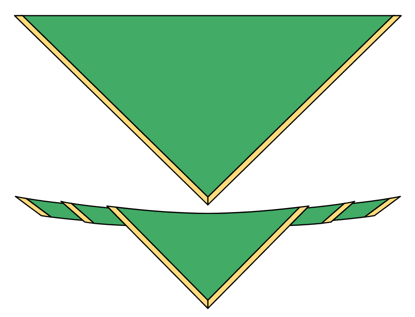 Emerald Green with Gold Border Scarf/Necker