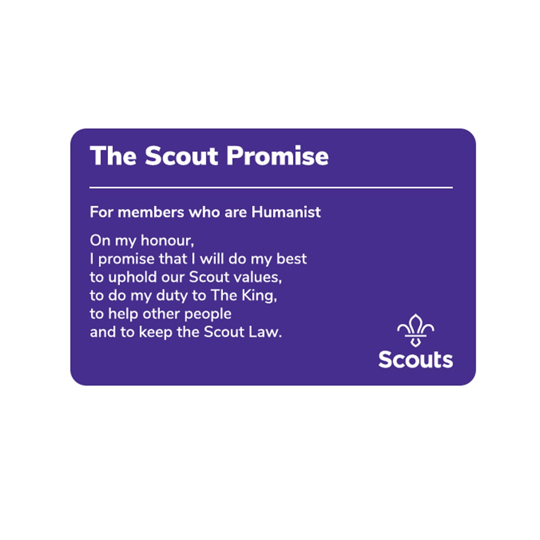 Scout Promise Card - Humanist