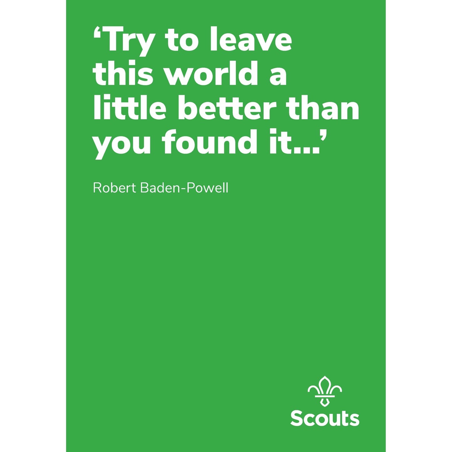 'Try to leave' Poster