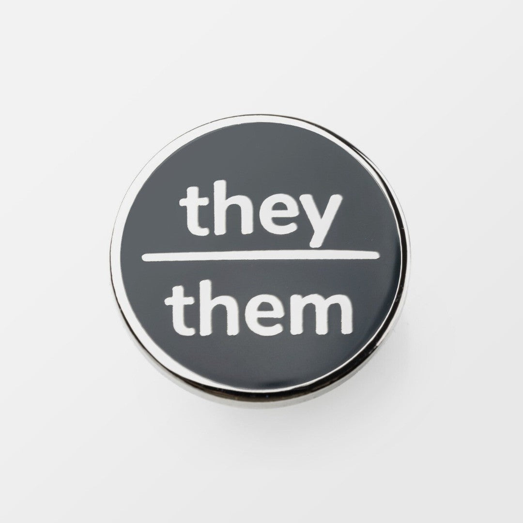 They / Them Pronoun Pin Badge