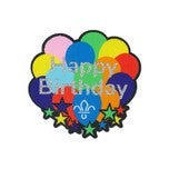 Scouts Happy Birthday Balloon Badge