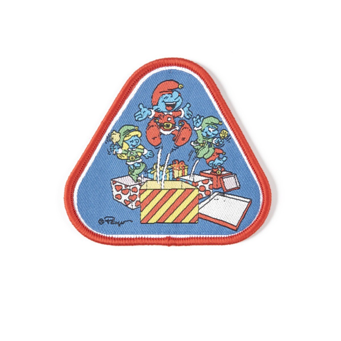 Smurfs Christmas Blanket Badge