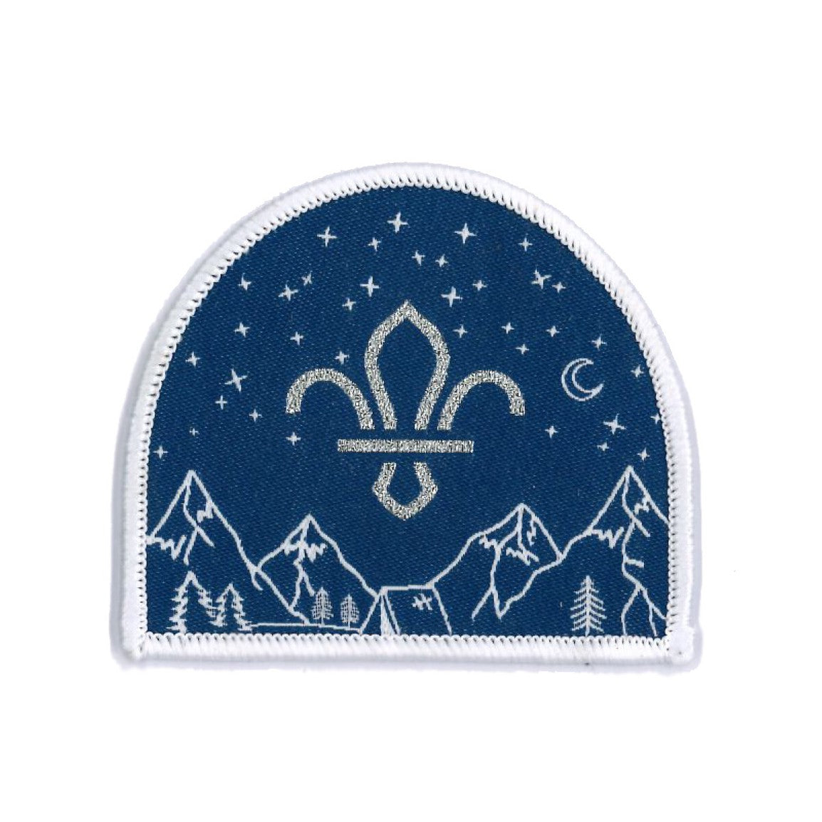 Scouts Fleur de Lis Christmas Night Sky Blanket Badge
