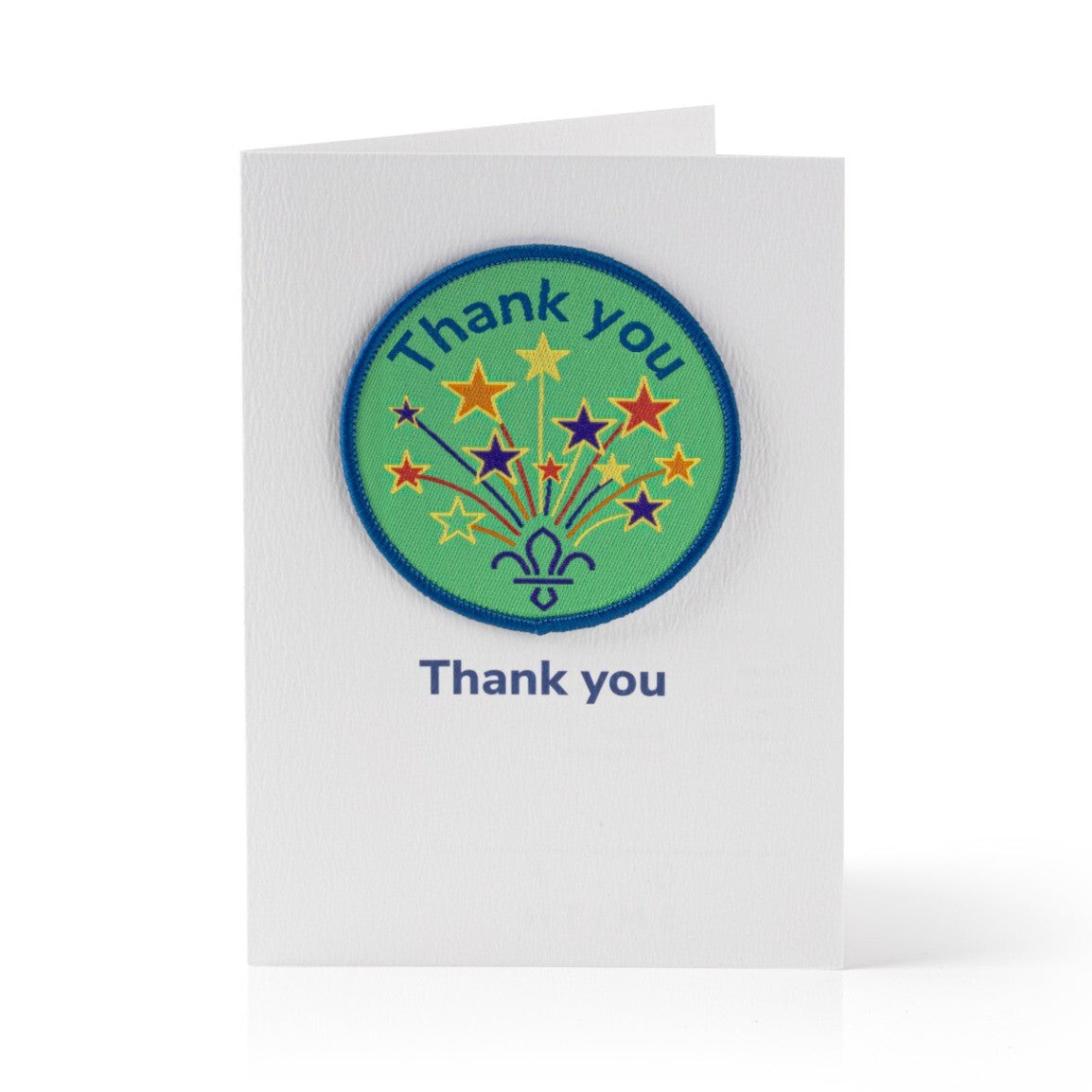 Scouts Fleur de Lis Thank you Card and Badge