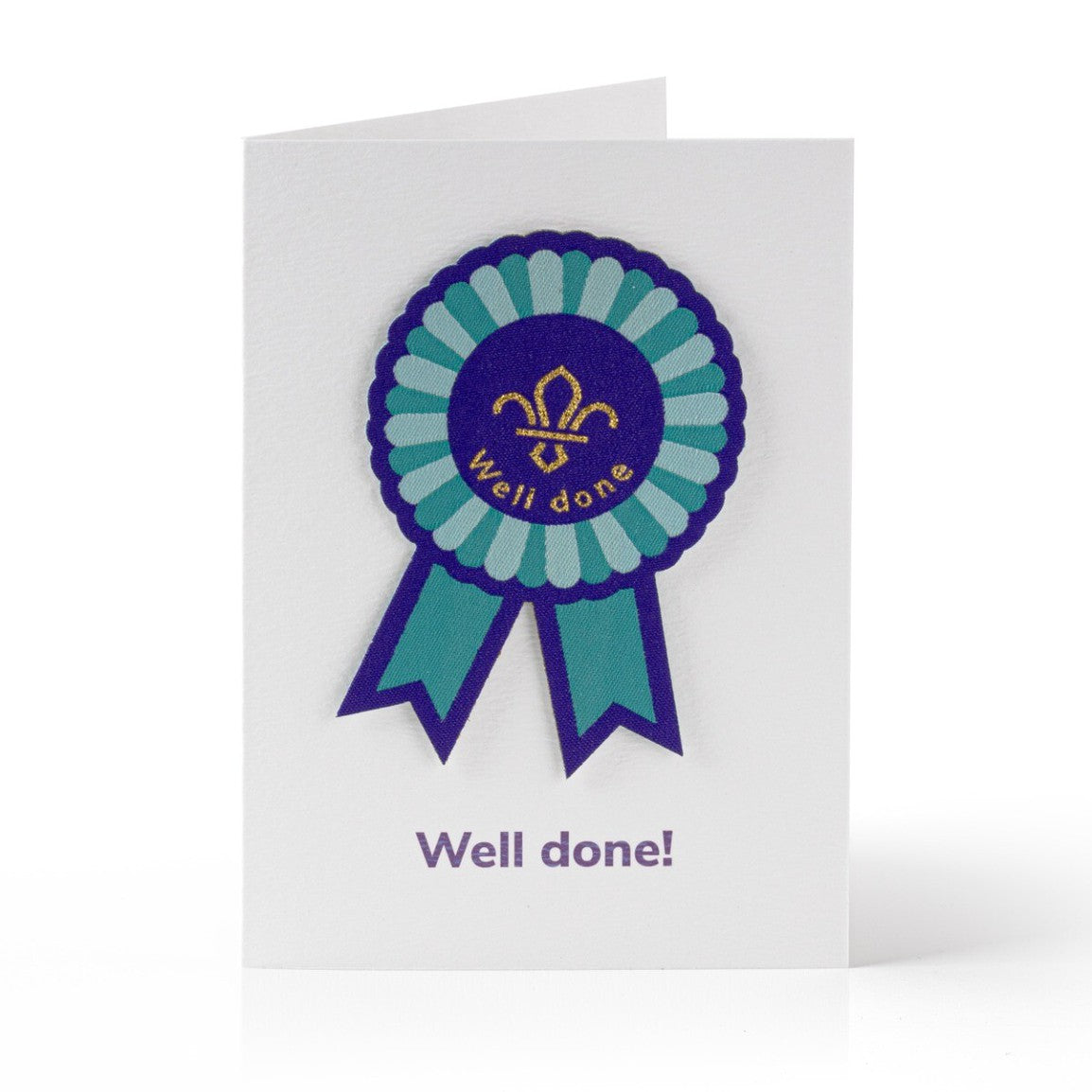 Scouts Fleur de Lis Well done Card and Badge