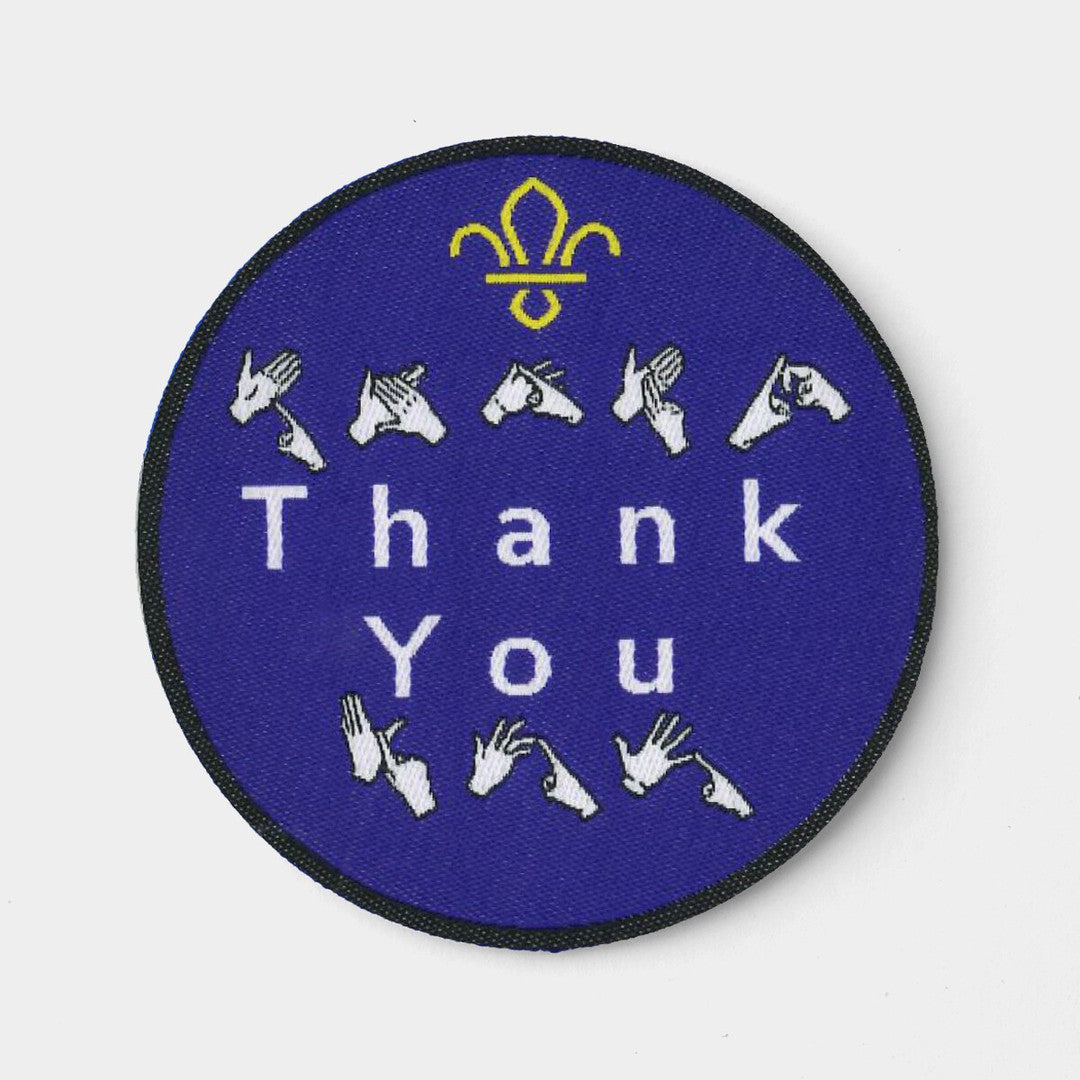 Scouts Thank You Sign Language Blanket Badge