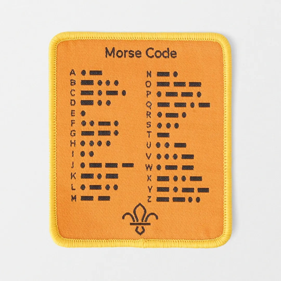 Morse Code Number Alphabet Badge
