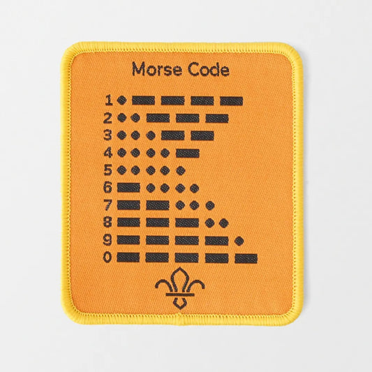 Morse Code Number Blanket Badge