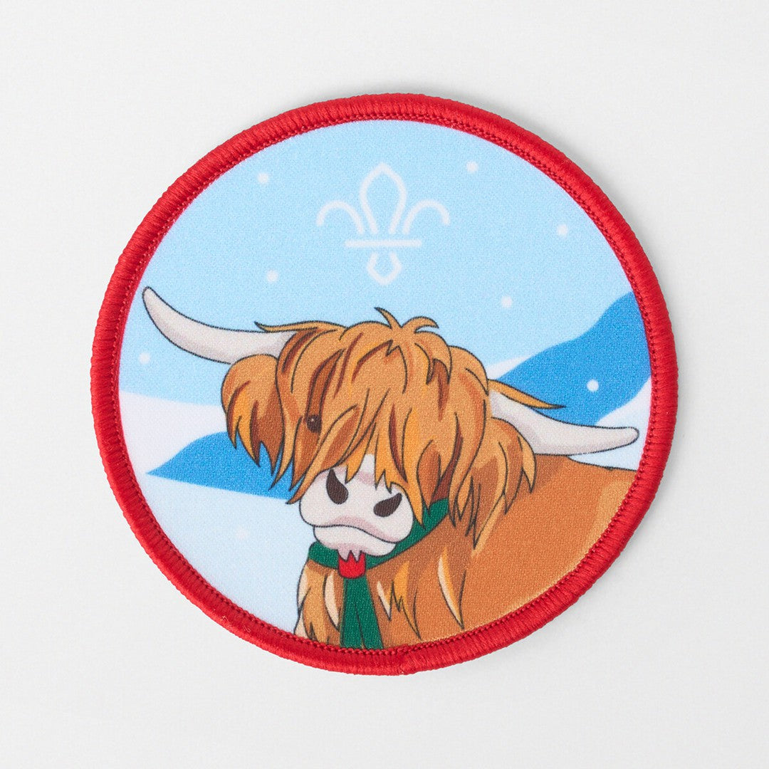 Christmas Blanket Badge - Hilda the Highland Cow