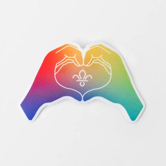 Scout Pride Ombre Heart Blanket Badge