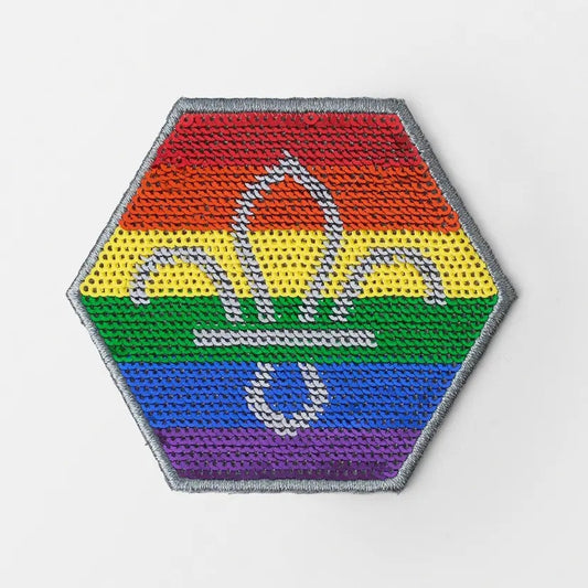 Scout Pride Sequin Blanket Badge
