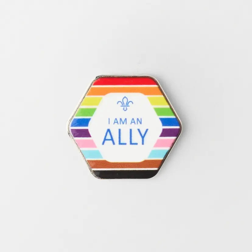 Scout Pride Ally Pin Badge