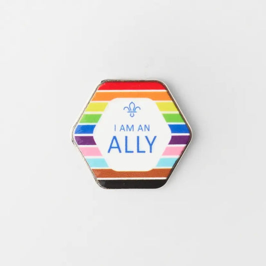 Scout Pride Ally Pin Badge
