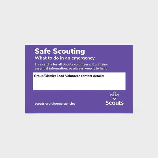 Purple Card - Safe Scouting: What to do in an emergency
