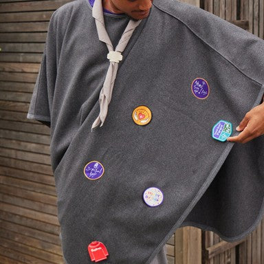 Scouts Fleur de Lis Blanket Poncho