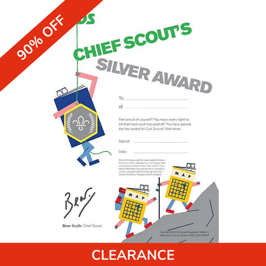 Cubs Chief Scout Award Silver Certificates Pack of 10 - Bear Grylls