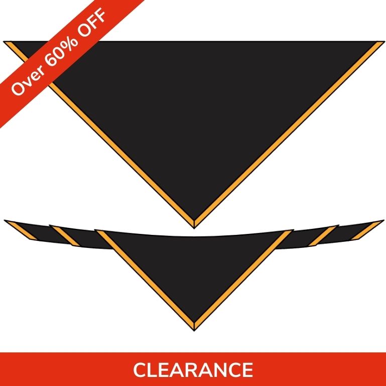 Black with Orange Border Scarf/Necker