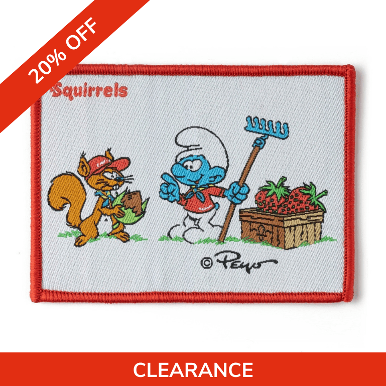 Smurf Squirrel Scout Fun Blanket Badge