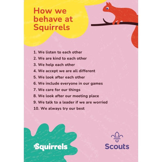 Code of Behaviour Poster Squirrels