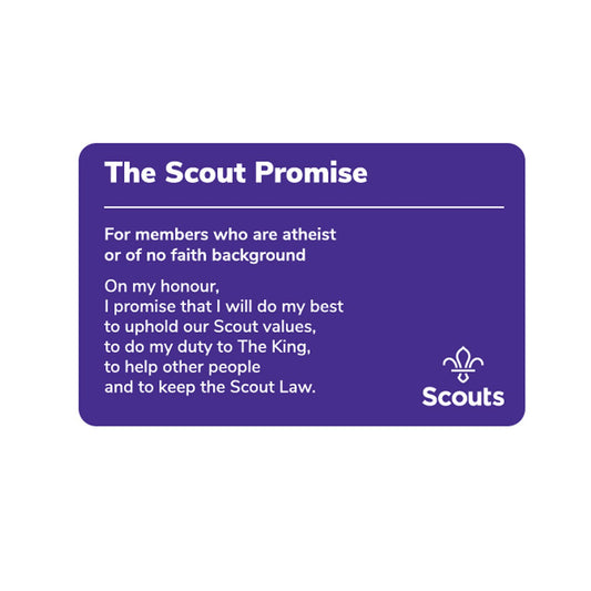 Scout Promise Card - Atheist Or those Of No Faith