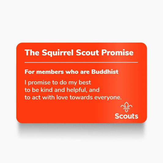 Squirrel Scouts Promise Card - Buddhist