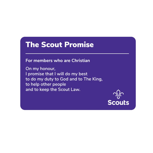 Scout Promise Card - Christian