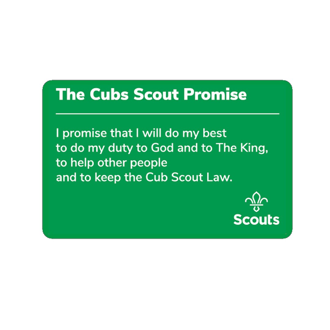 Cub Scouts Promise Card