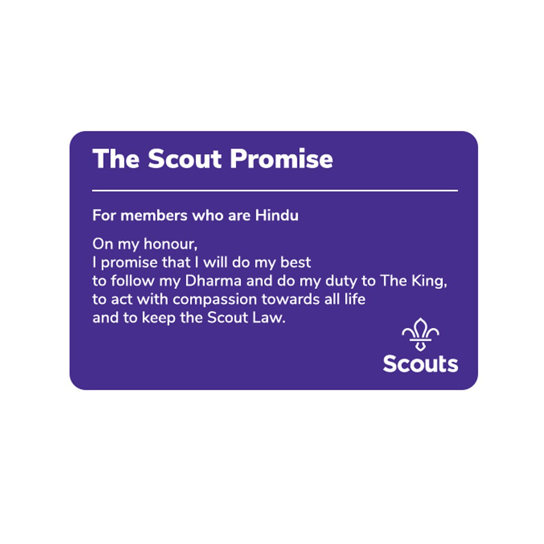 Scout Promise Card - Hindu