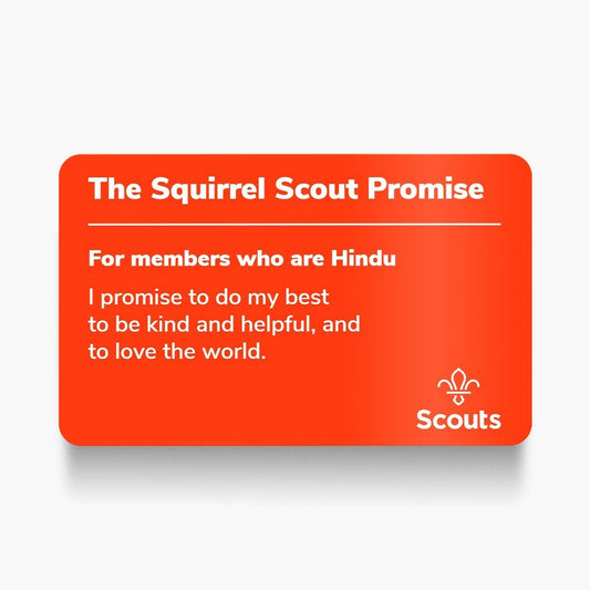 Squirrel Scouts Promise Card - Hindu