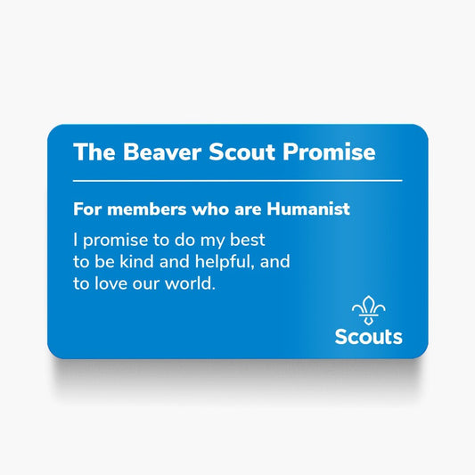 Beaver Scouts Promise Card - Humanist