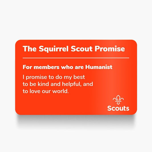 Squirrel Scouts Promise Card - Humanist