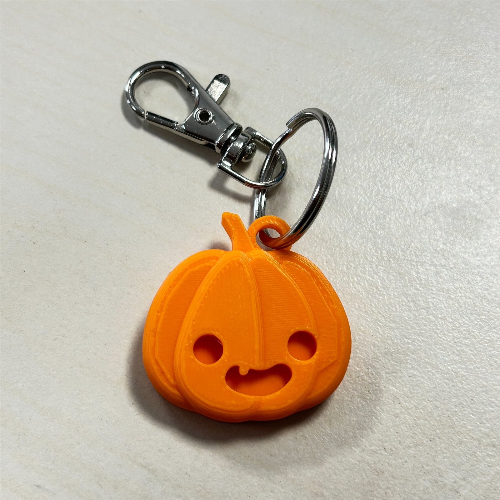 Pumpkin Fleur de Lis Keyring