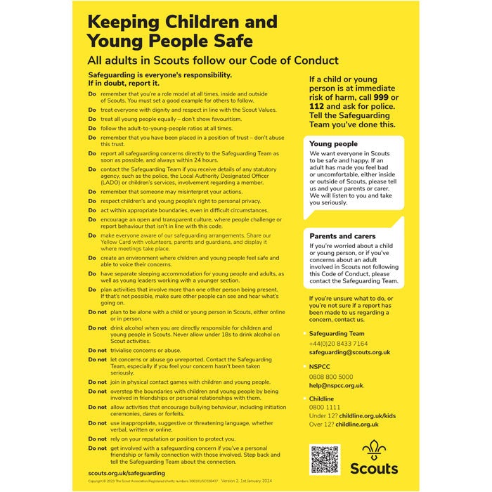 Young People First Yellow Card A3 Poster