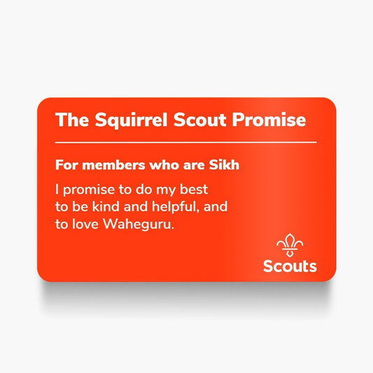 Squirrel Scouts Promise Card - Sikh