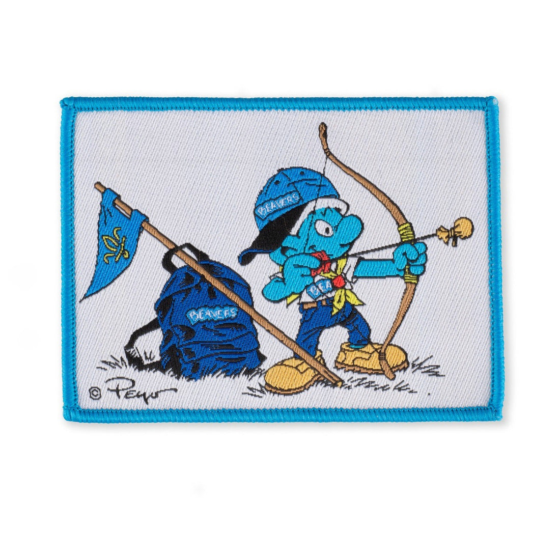 Smurf Beaver Scout Fun Blanket Badge Basingstoke Scout Shop