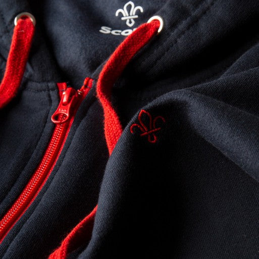 Fleur de Lis Brights Zip Through Hoodie