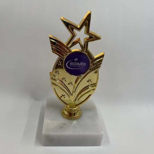 Plastic Trophy with Marble base 12.5cm