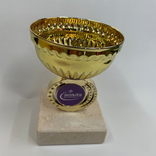 Metal Trophy with Marble base 9.5cm
