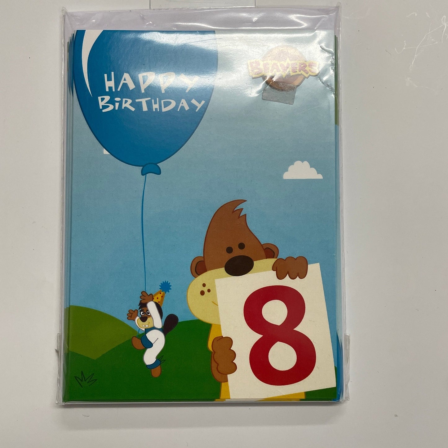 Beaver Happy 8th Birthday 6 Cards