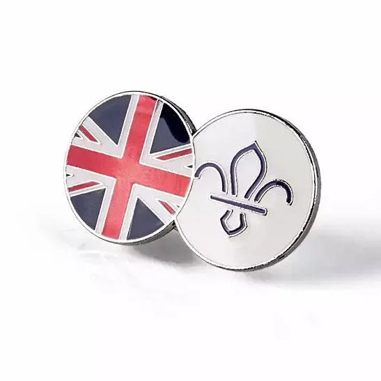 UK Fleur De Lis Scouts Dual Pin Badge